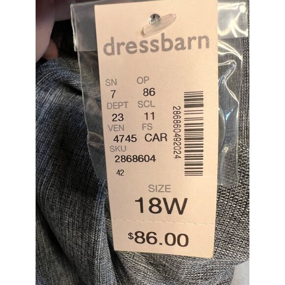 Jones studio separate gray 18 W blazer long sleeve 1 button pocket collar - Picture 12 of 13